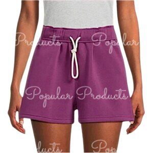 3/$20 Foldover Fleece Shorts, Soft Berry